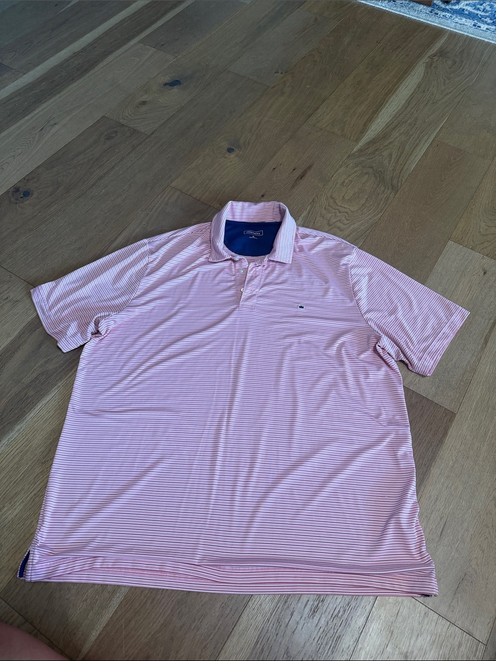 crown & ivy Pink Striped Men’s Polo